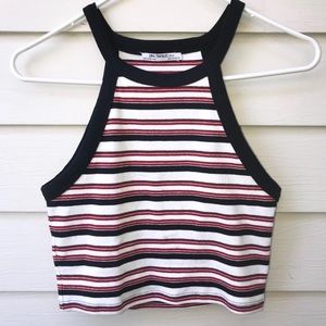 Zara StripedHalter Top